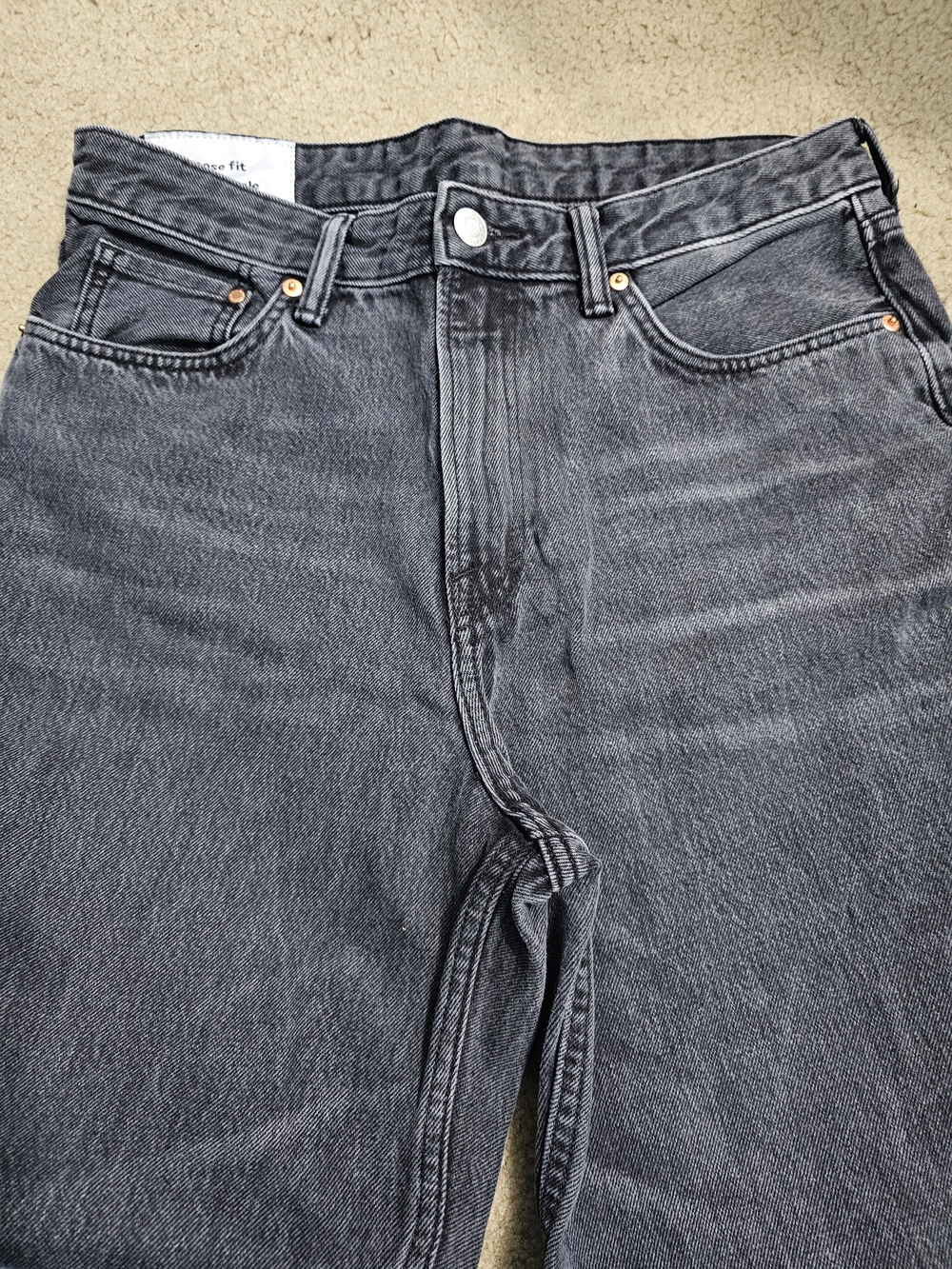 ​H&M Loose Fit Washed Black Jeans 32x32